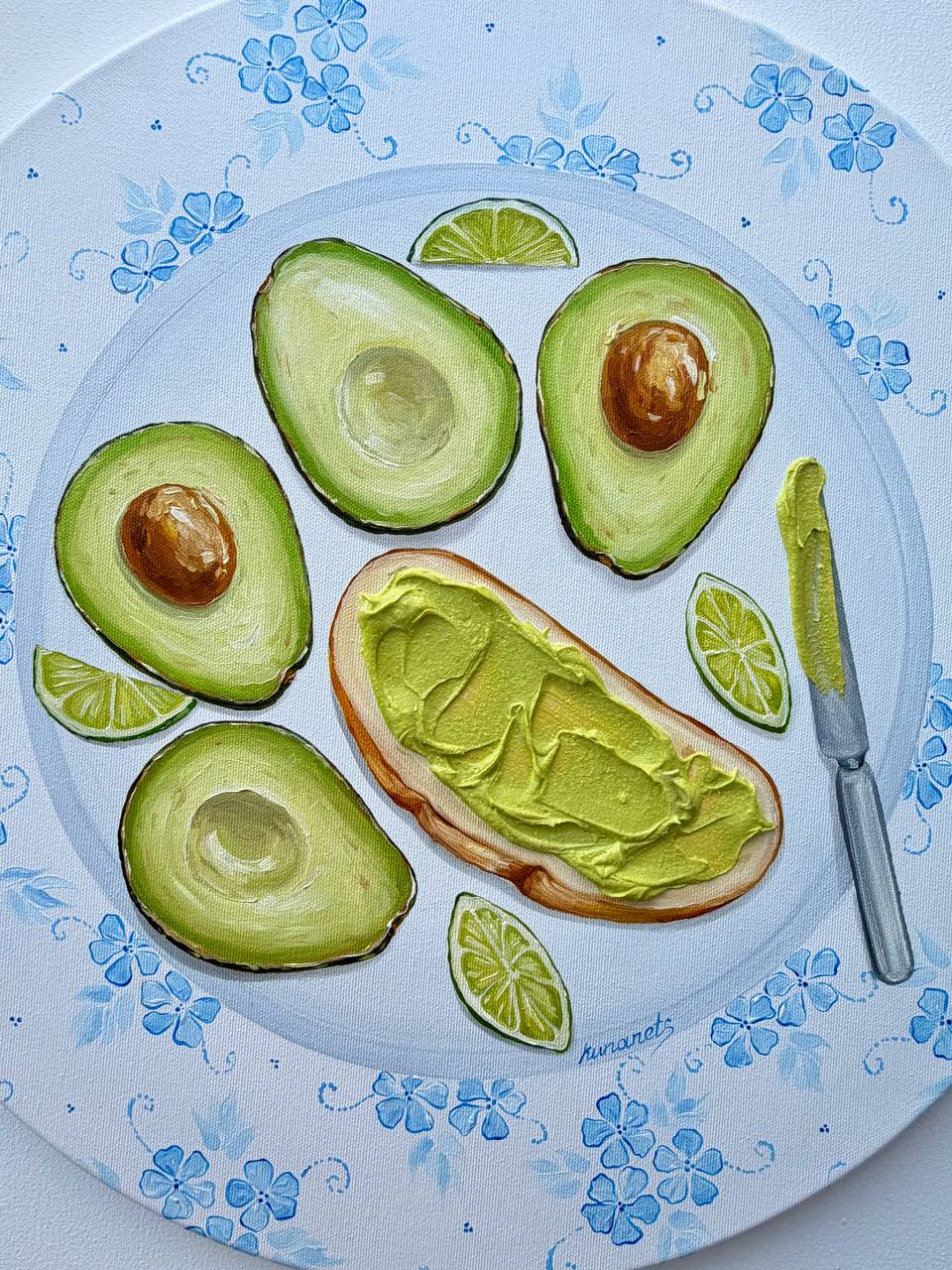 Avocado Guacamole Toast Realistic Art - Image 2