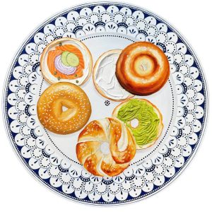 Bagels Plate Texture 3D Wall Decor