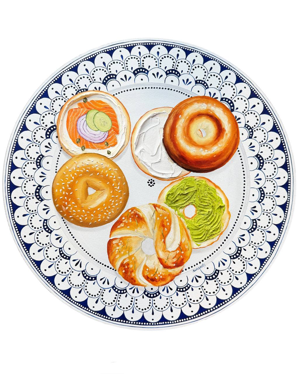 Bagels Plate Texture 3D Wall Decor