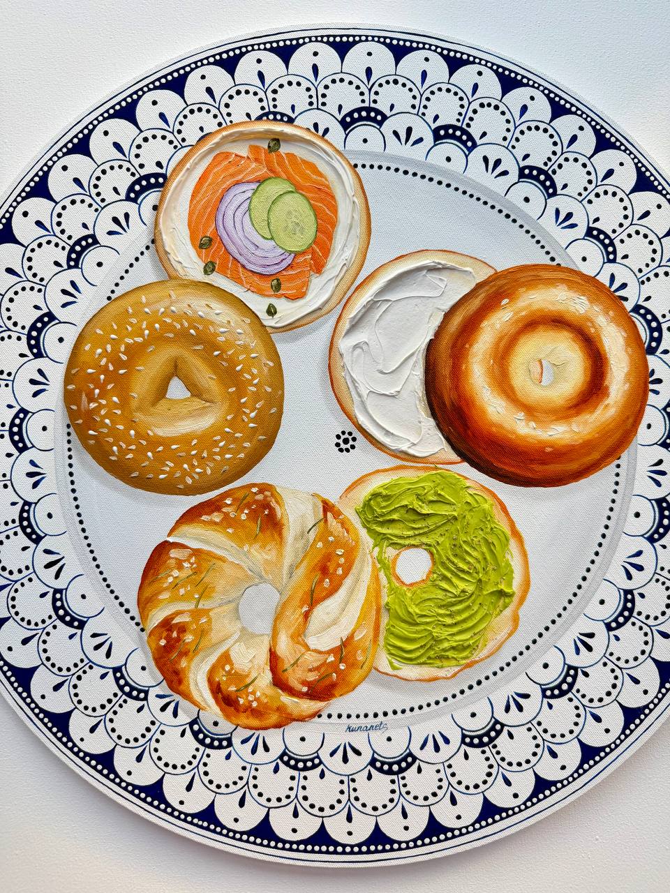 Bagels Plate Texture 3D Wall Decor - Image 2