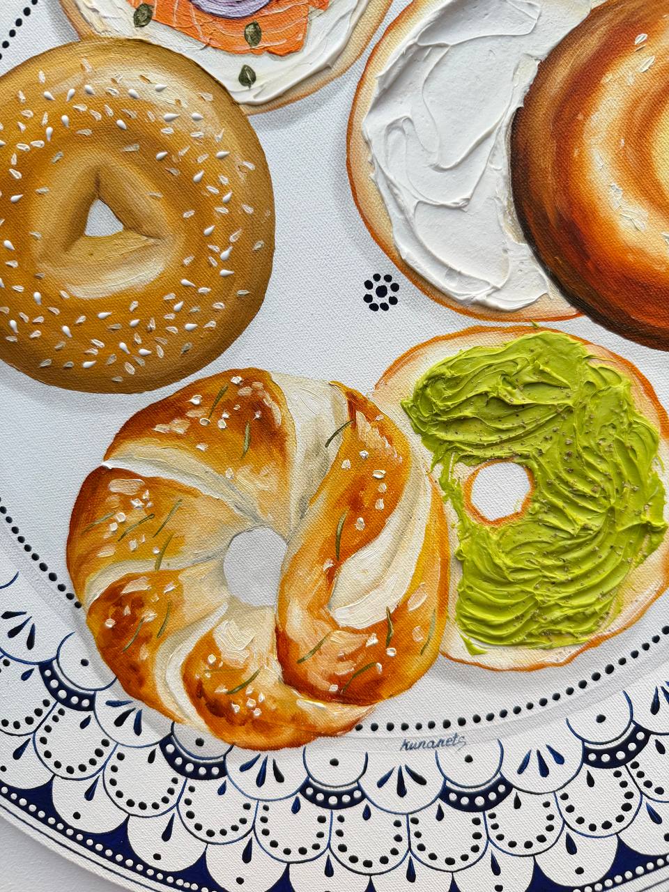Bagels Plate Texture 3D Wall Decor - Image 3