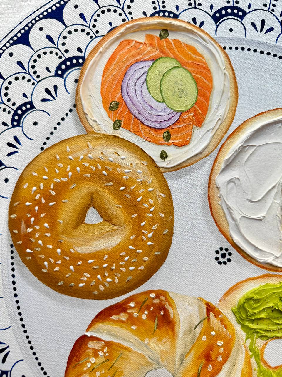 Bagels Plate Texture 3D Wall Decor - Image 6