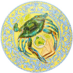 Blue Crab Oil Painting Impasto