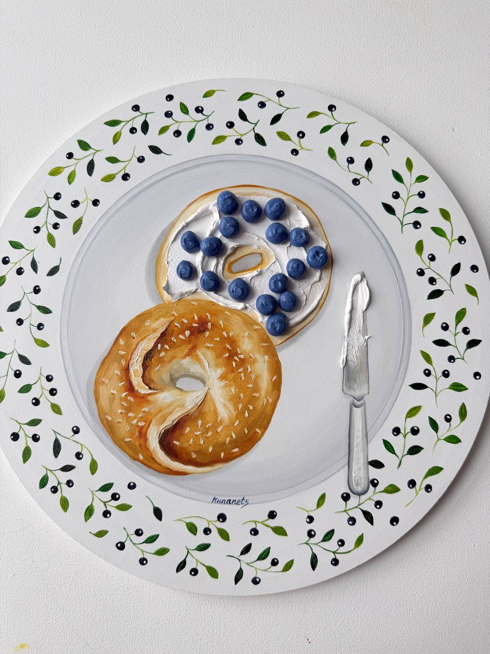 Cream Chees Bagel with Blueberries - Image 3