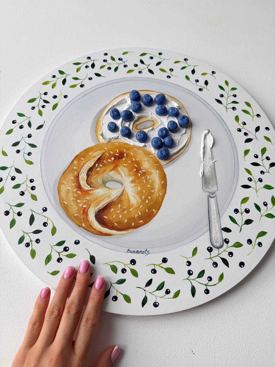 Cream Chees Bagel with Blueberries - Image 5