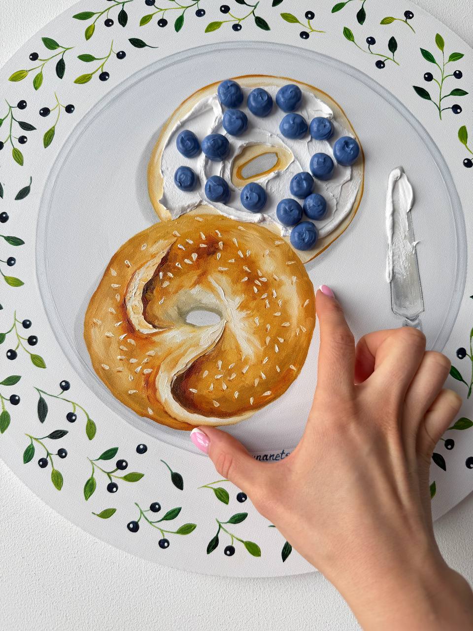 Cream Chees Bagel with Blueberries - Image 6