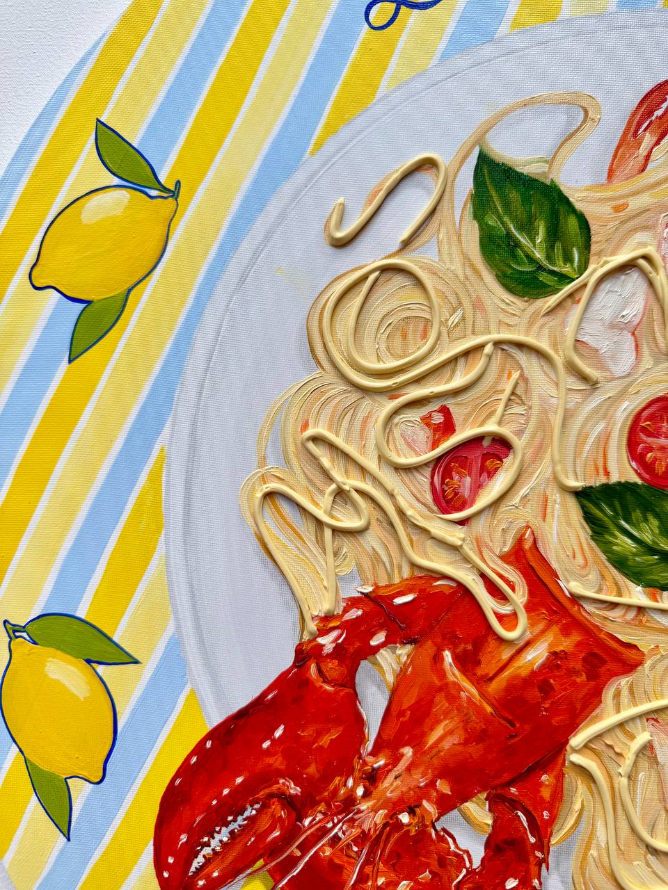 Lobster Pasta 3d Painting - Image 4