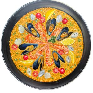 Seafood Spanish Paella Summer Painting