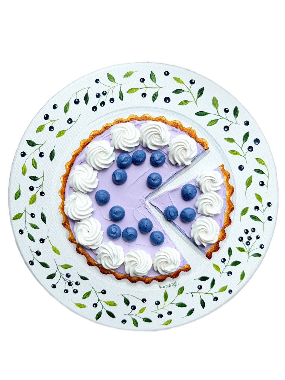 Blueberry Cheesecake 3D Realistic
