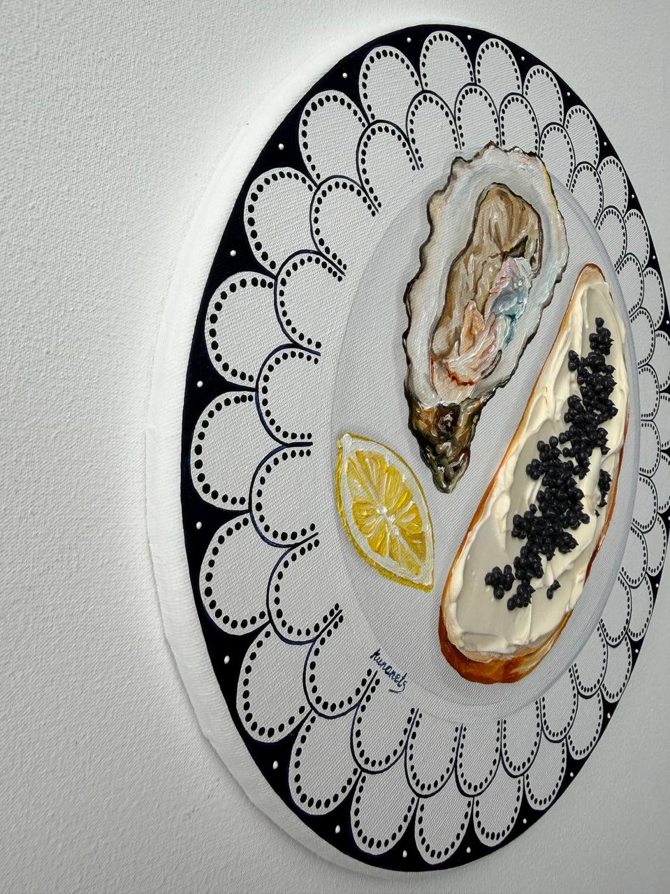 Oyster With Black Caviar Toast - Image 8