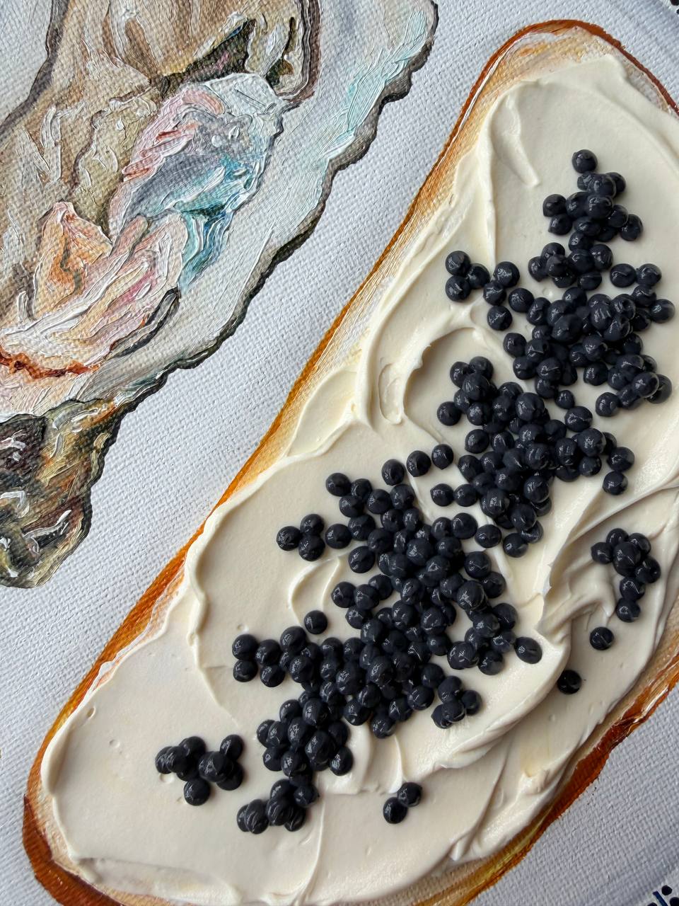 Oyster With Black Caviar Toast - Image 7