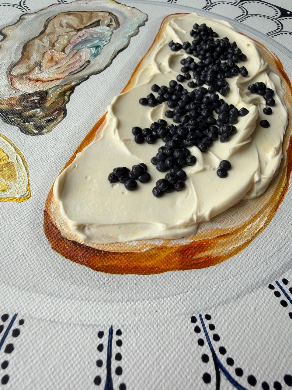 Oyster With Black Caviar Toast - Image 6