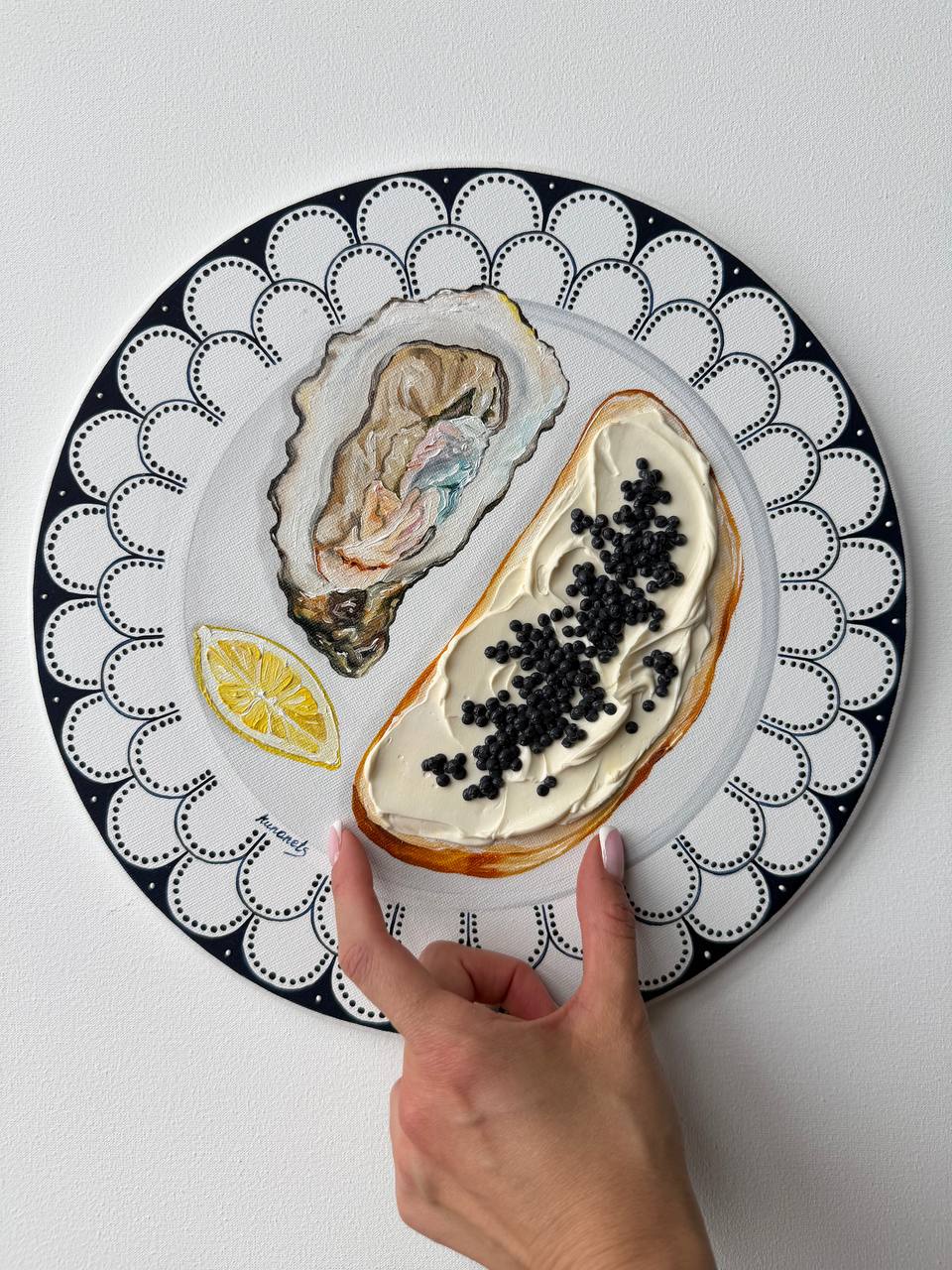 Oyster With Black Caviar Toast - Image 3