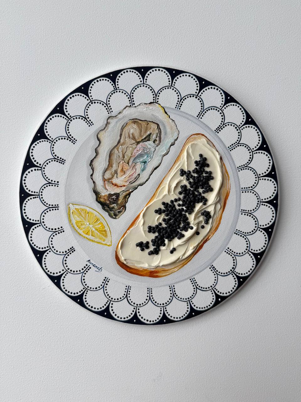 Oyster With Black Caviar Toast - Image 2