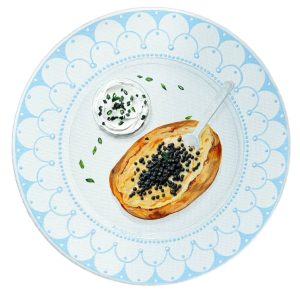 Potato With Black Caviar Toast (Copy)