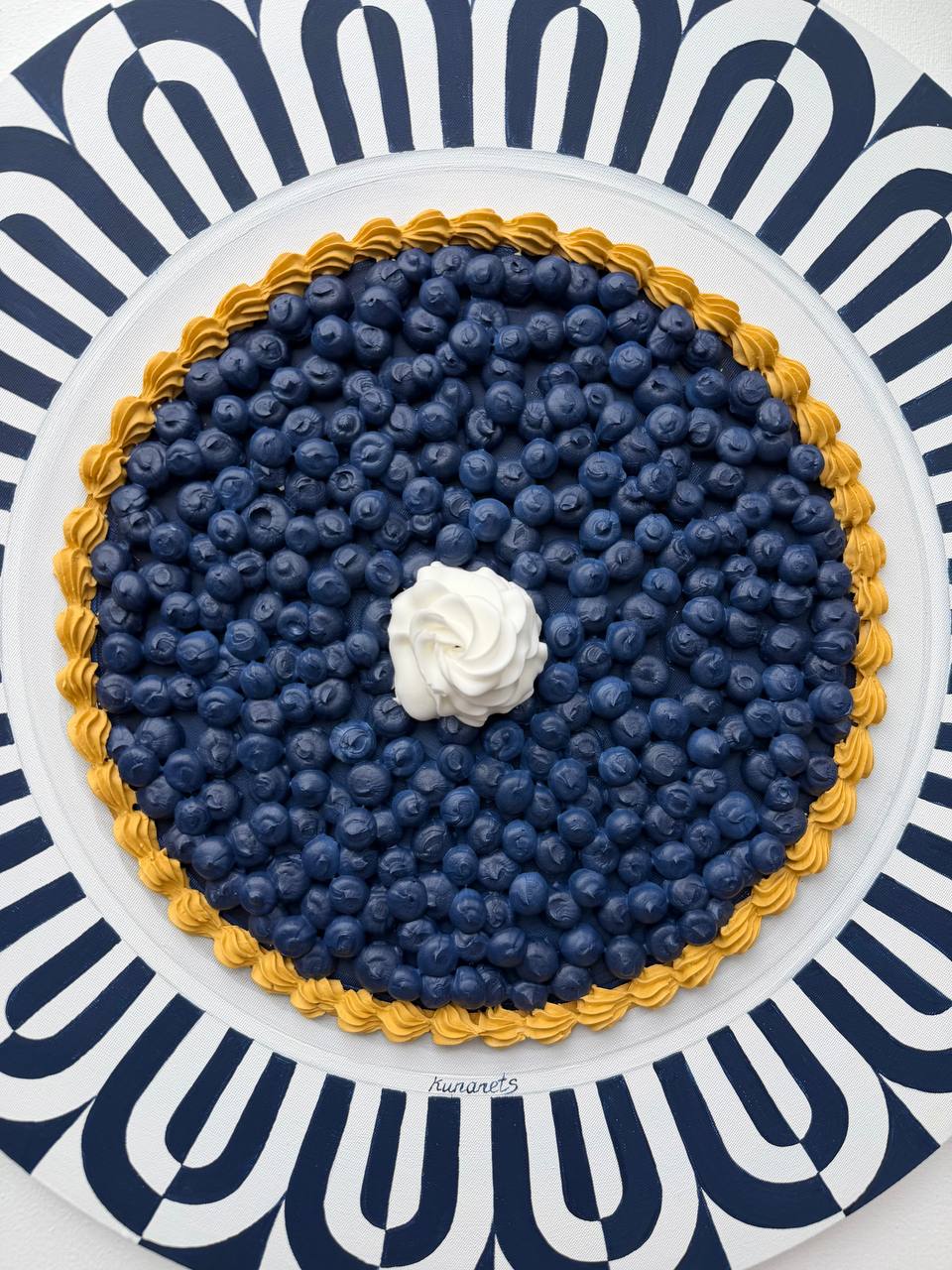 Blueberry tart realistic oil painting aestetic christmas gift - Image 6