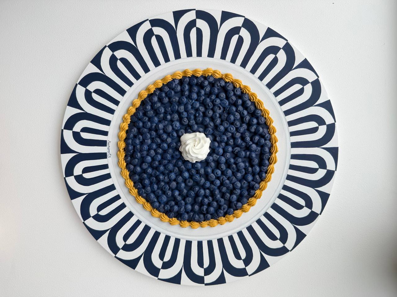 Blueberry tart realistic oil painting aestetic christmas gift - Image 7