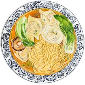 Wonton Soup Vietnamese Food Oil Painting