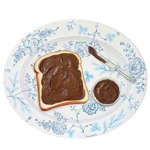 Textured impasto oil painting of chocolate toast by Christina Kunanets