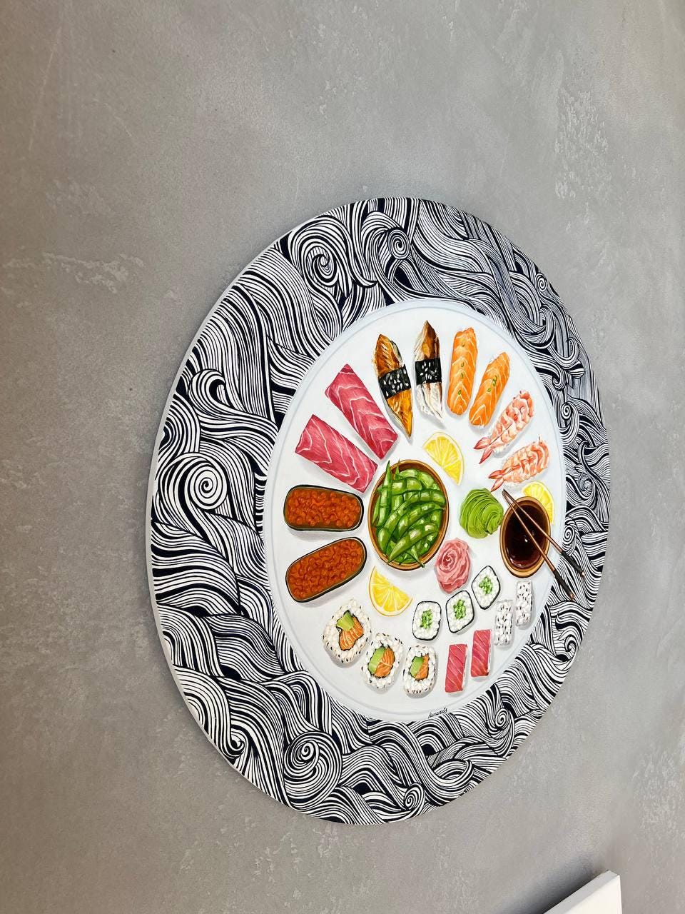 Sushi Japanese Food Art 3D food painting by Christina Kunanets, view 4
